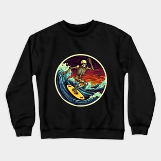 Skeleton Surfing Crewneck Sweatshirt